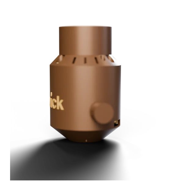 Side view of wick in Bronze with its twist knob